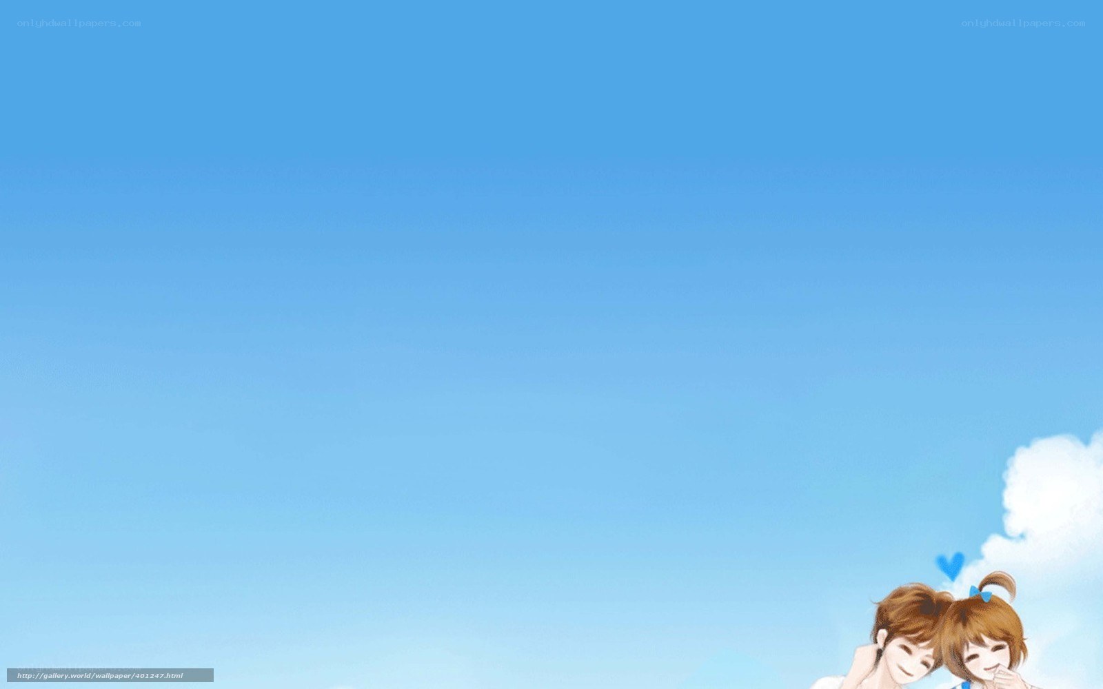 couple under blue sky