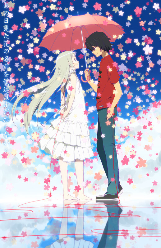 Couple under cherry blossoms