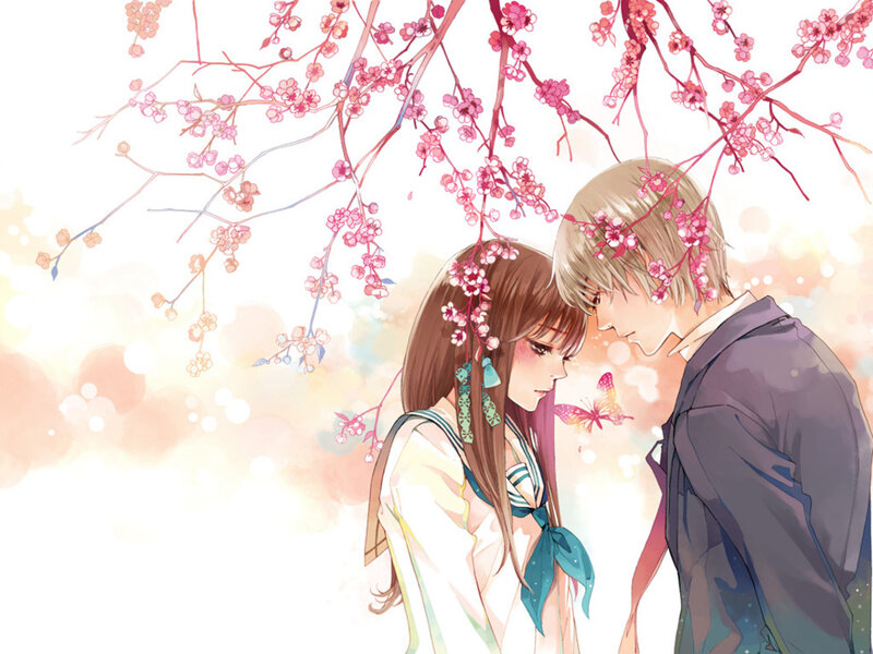 Couple under Cherry Blossoms — Pink, Serene