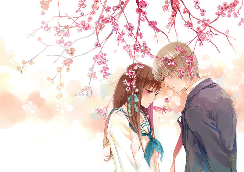 Couple under Cherry Blossoms — Pink