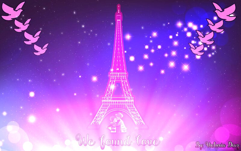 Couple under Eiffel Tower
