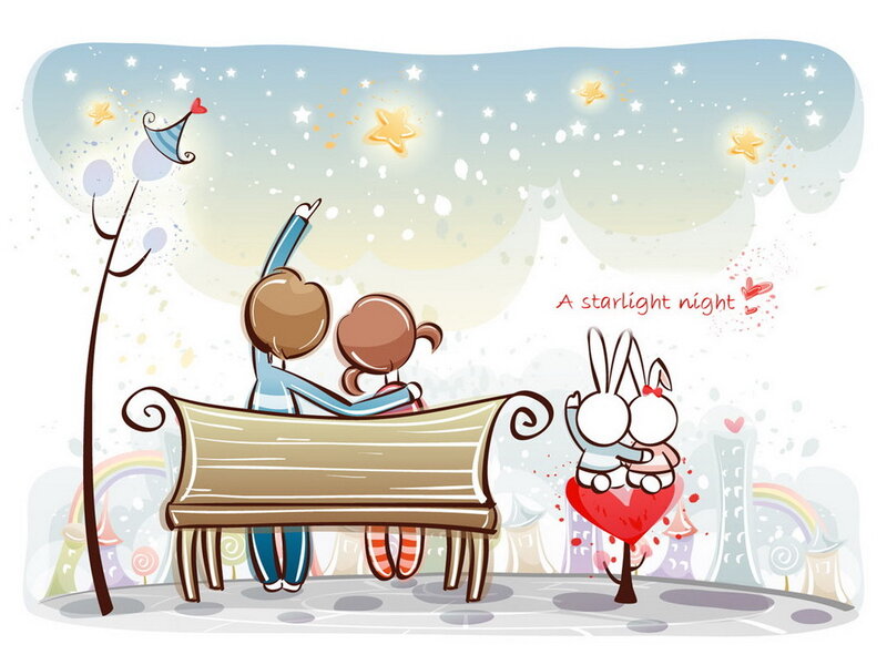 couple under starlight