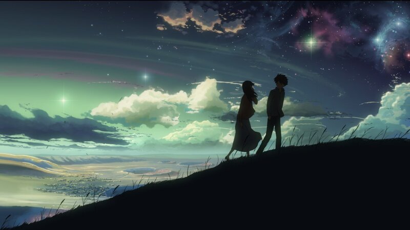 couple under starry sky