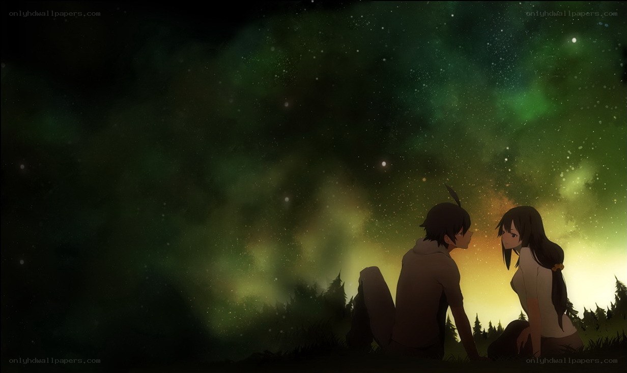 couple under starry sky