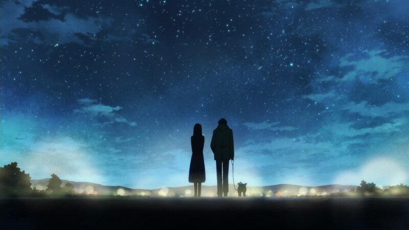 couple under starry sky