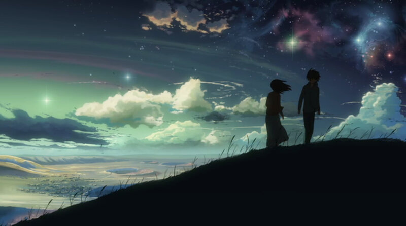 couple under starry sky