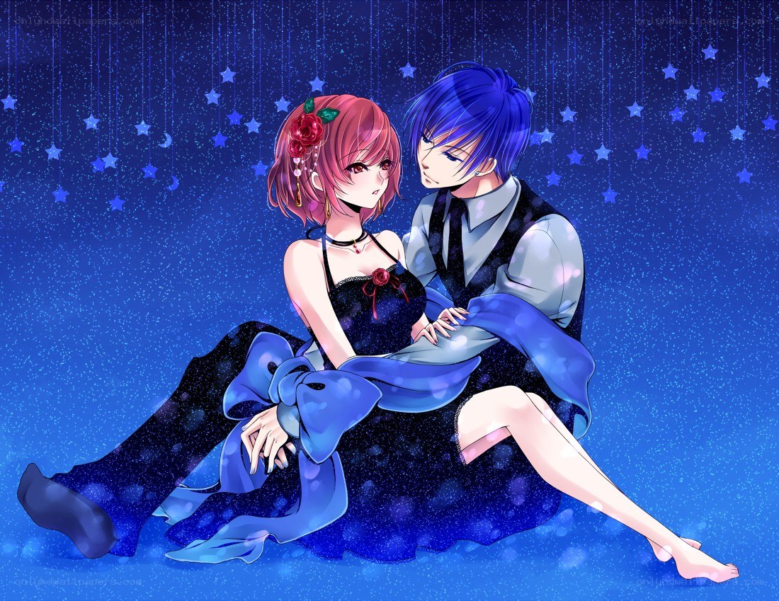 couple under starry sky
