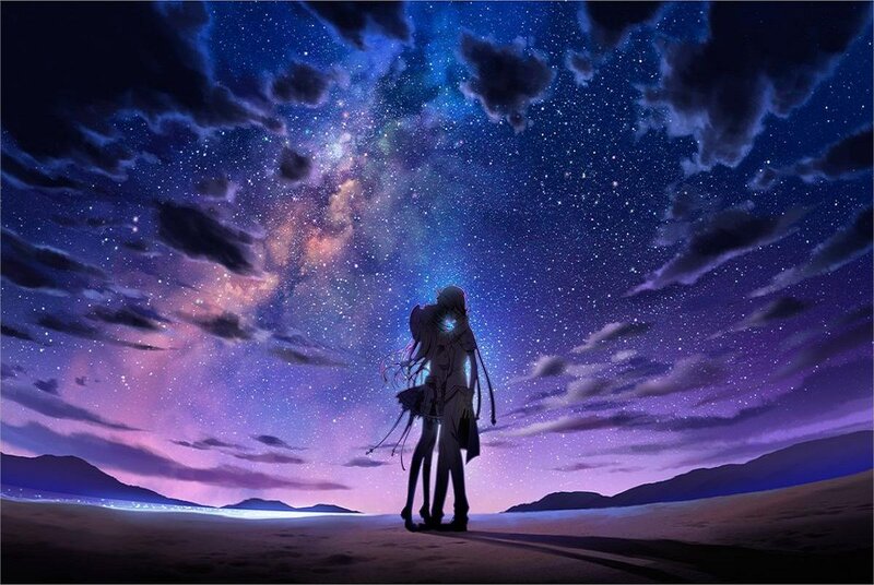 Couple under Starry Sky — Purple