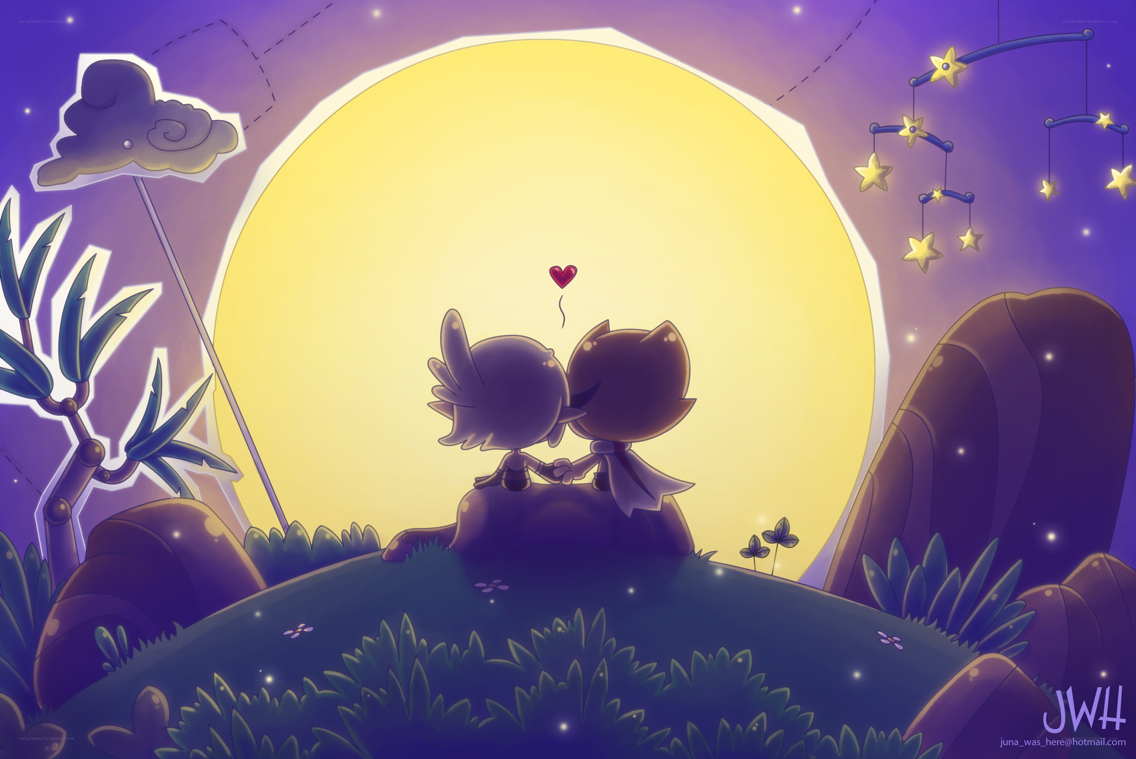 couple under the moon
