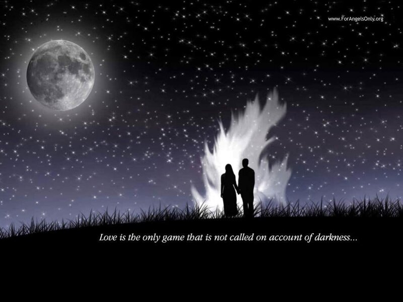 Couple under the moon