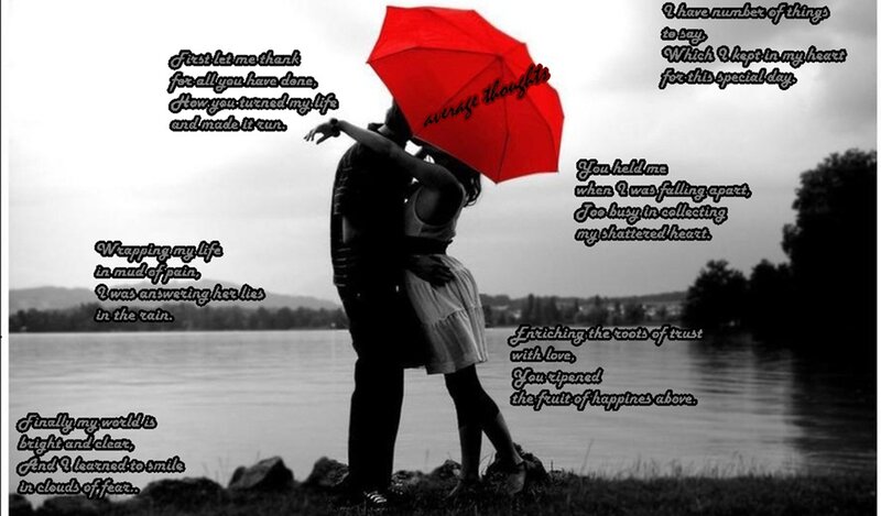 Couple under Umbrella — Black, Romantic