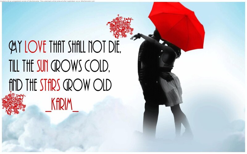 Couple under Umbrella — Red, Romantic