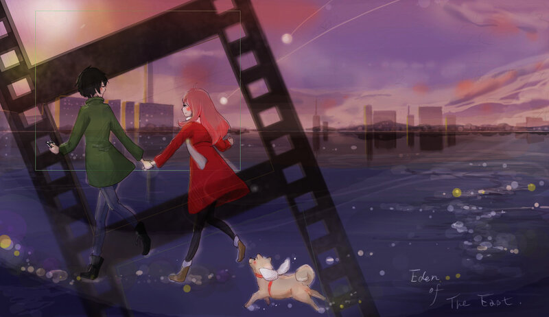 couple walking by the water