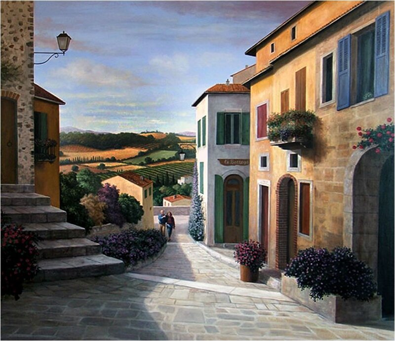 Couple Walking in Alley
