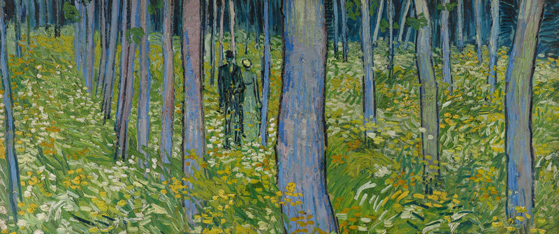 Couple Walking in Forest — Green, Serene