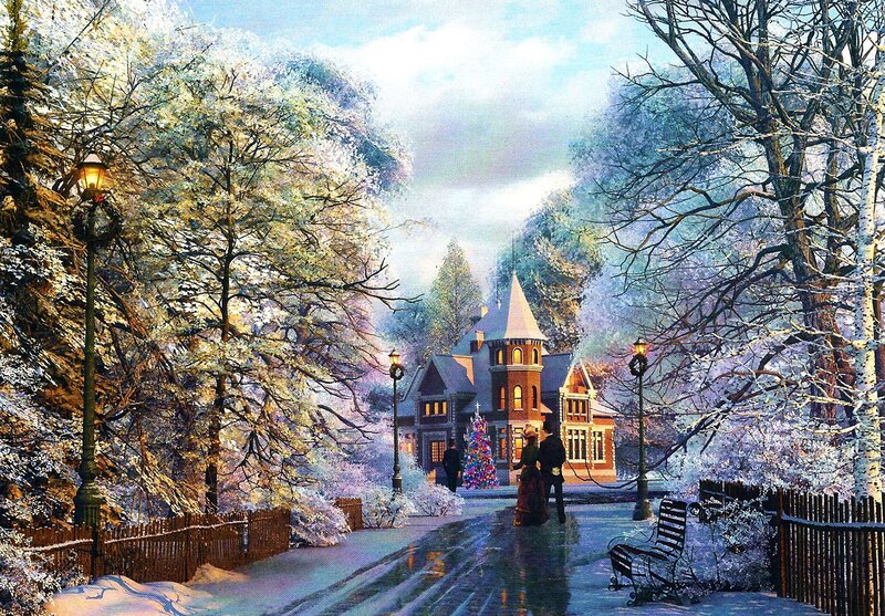 Couple Walking in Winter