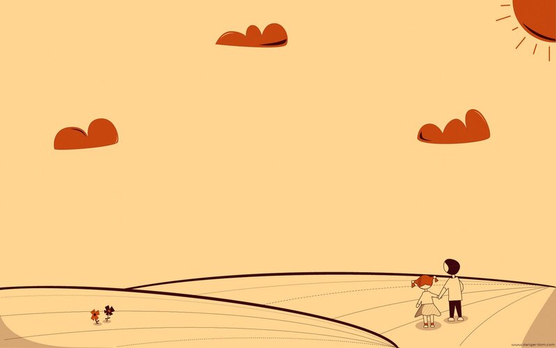 couple walking on a hill
