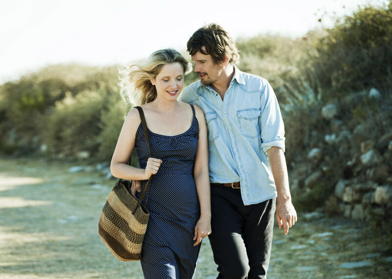 Couple walking on a path