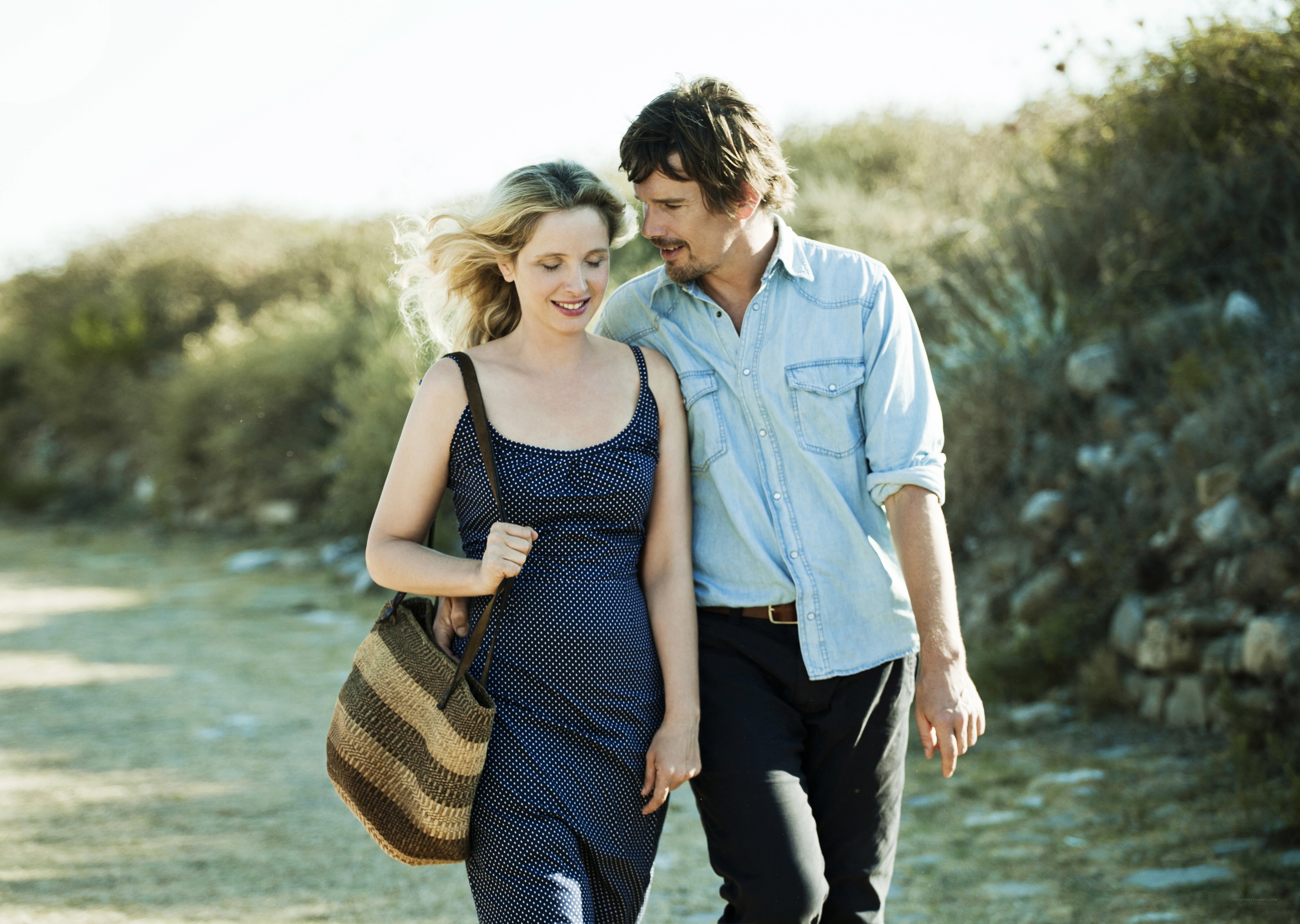 Couple walking on a path
