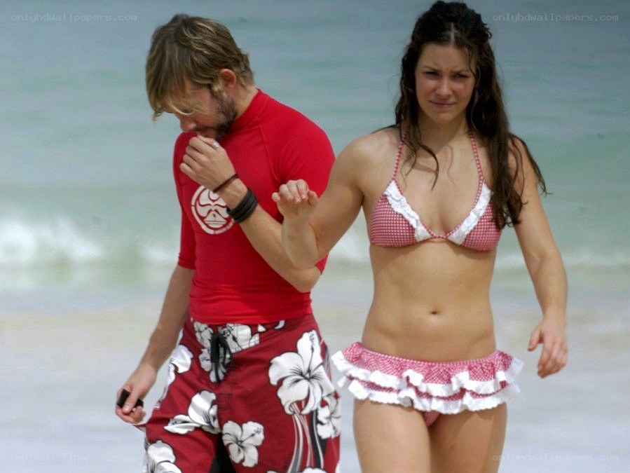 Couple walking on beach