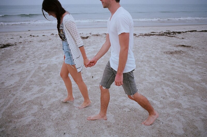 couple walking on beach