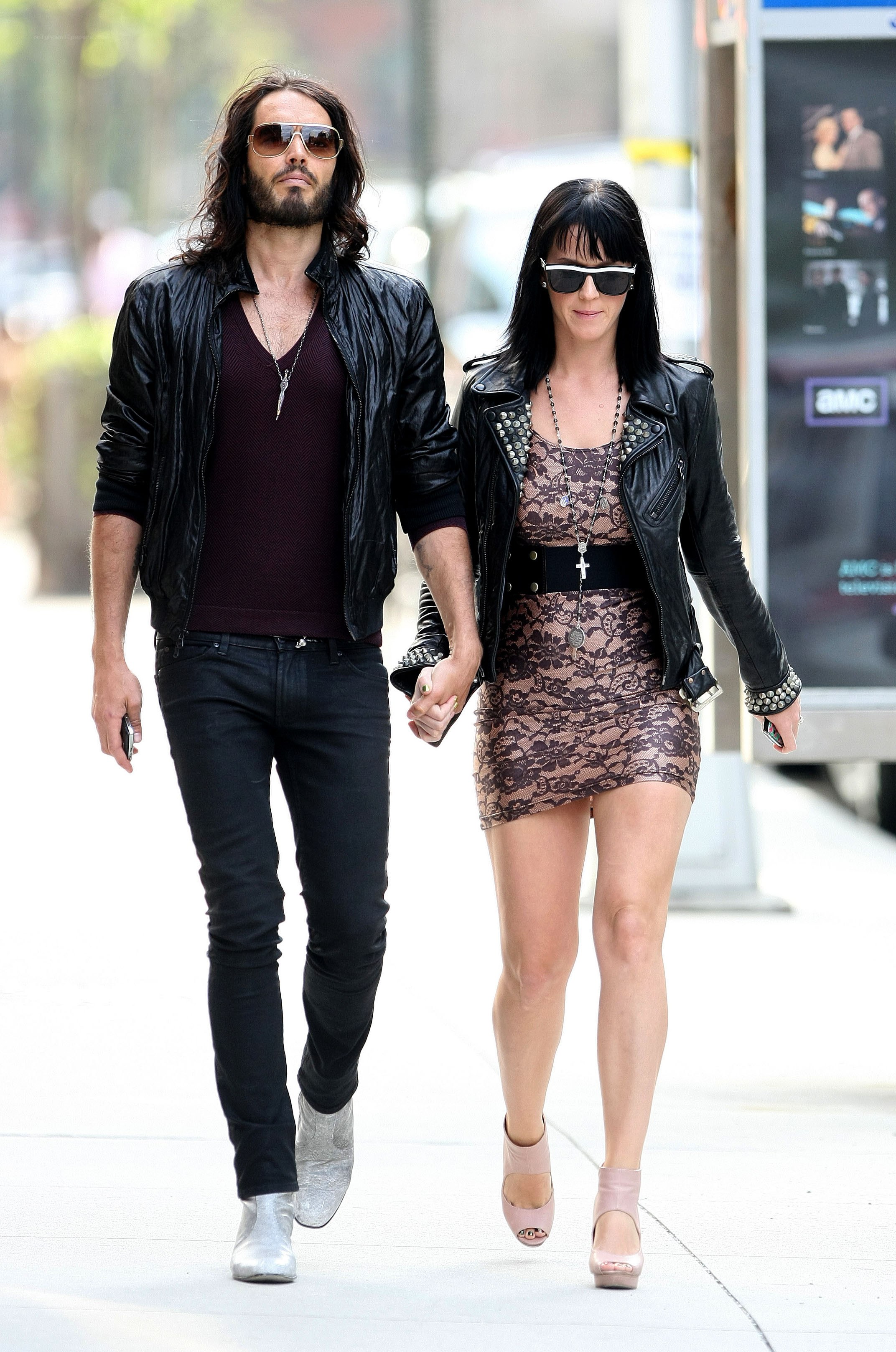 couple walking on street
