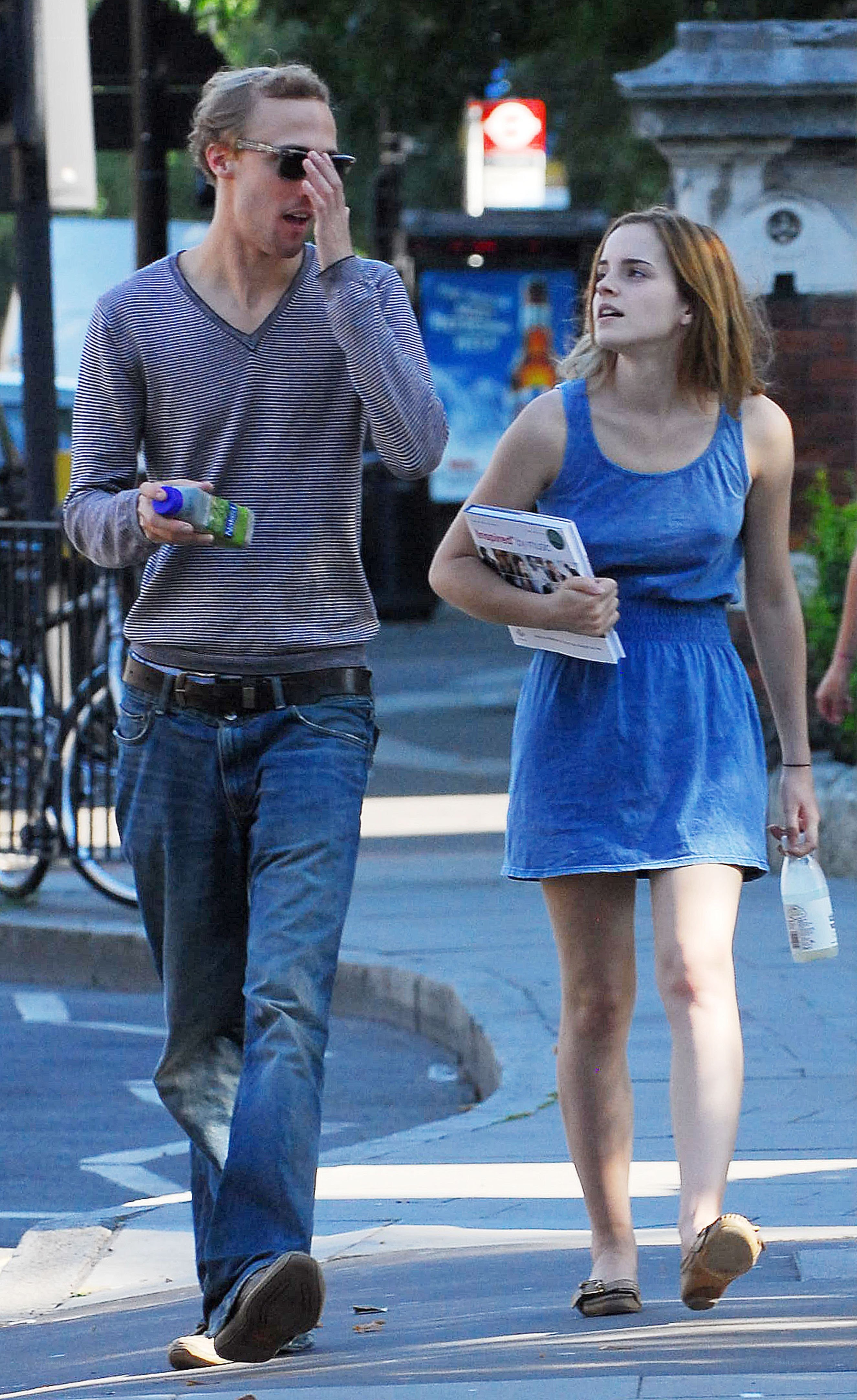 couple walking on street
