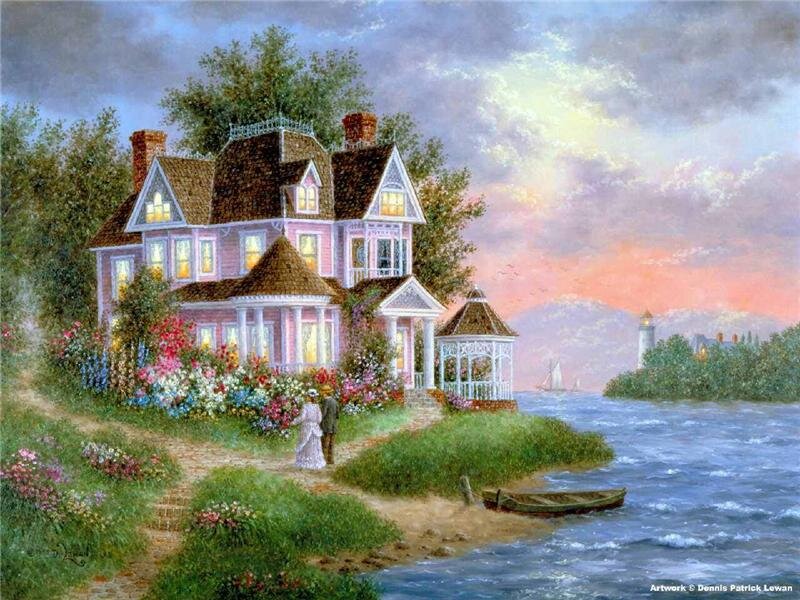 Couple Walking to House