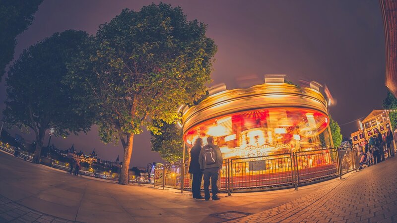Couple Watching Carousel