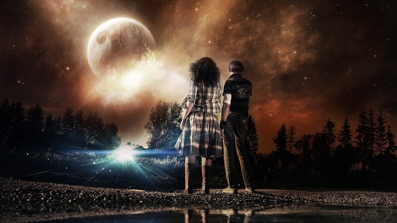 Couple Watching Planet — Brown