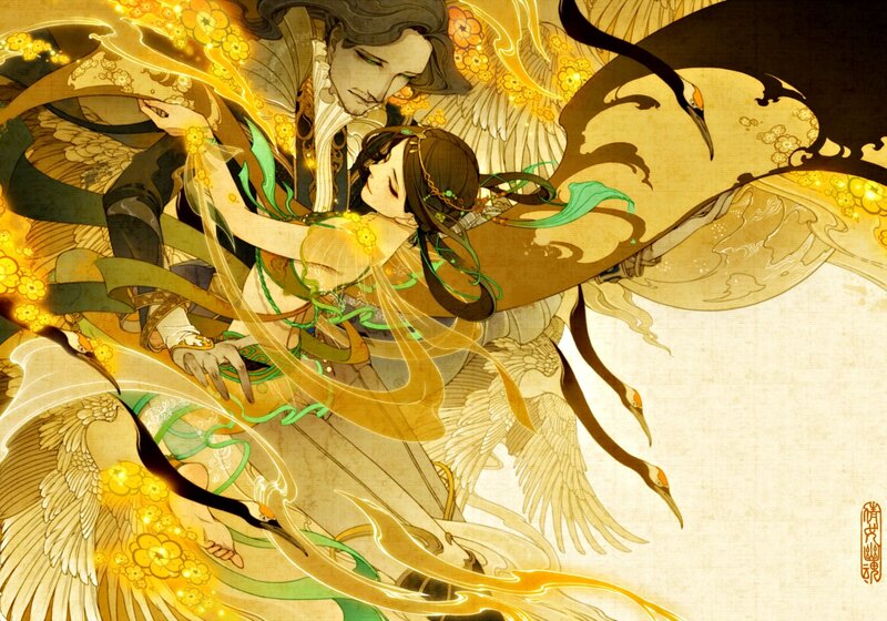 Couple with Birds