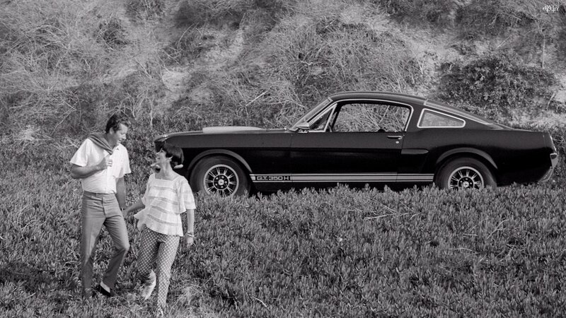Couple with Classic Car — Black, Serene