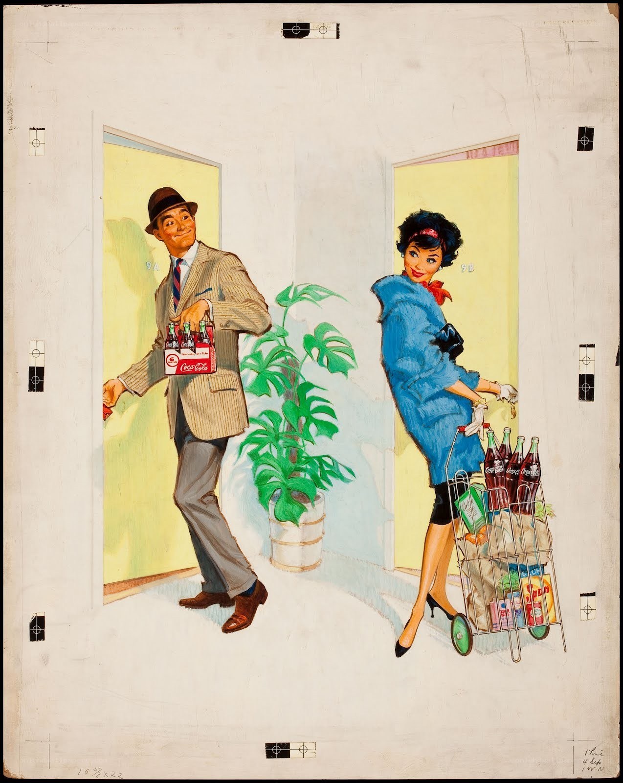 Couple with Coca-Cola shopping