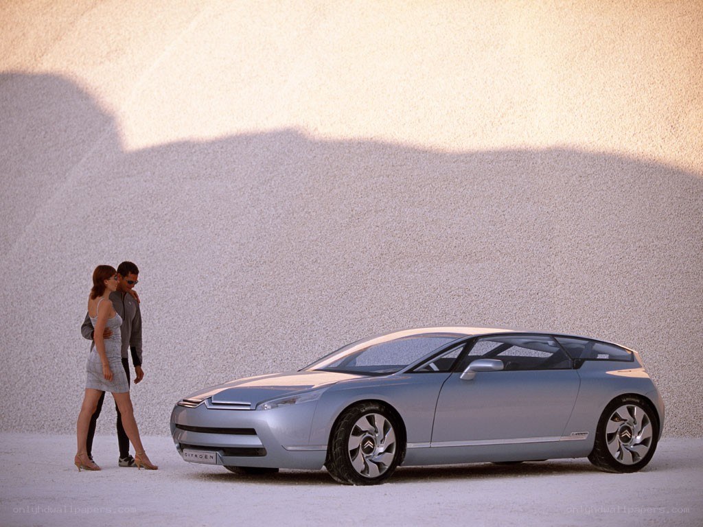 Couple with concept car