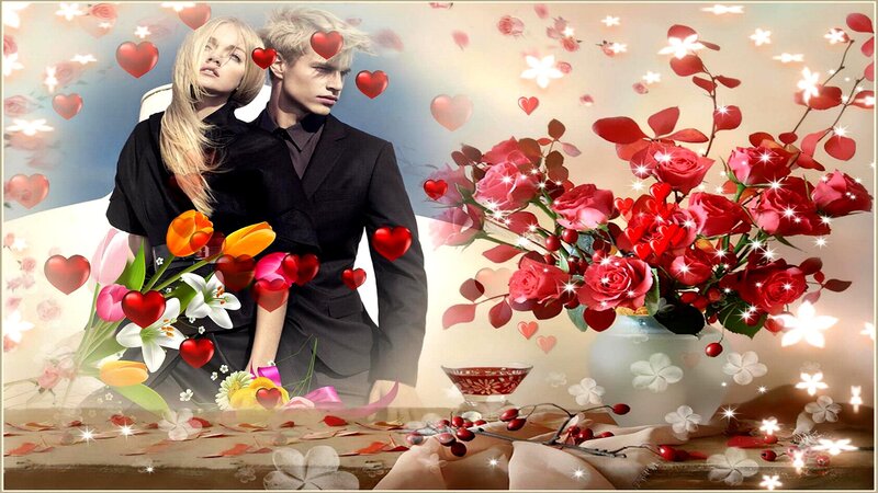 Couple with Flowers