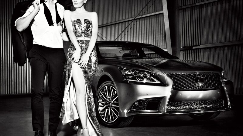 Couple with Luxury Car — Black