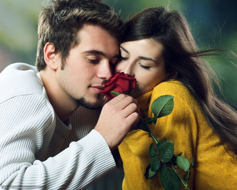 Couple with Rose