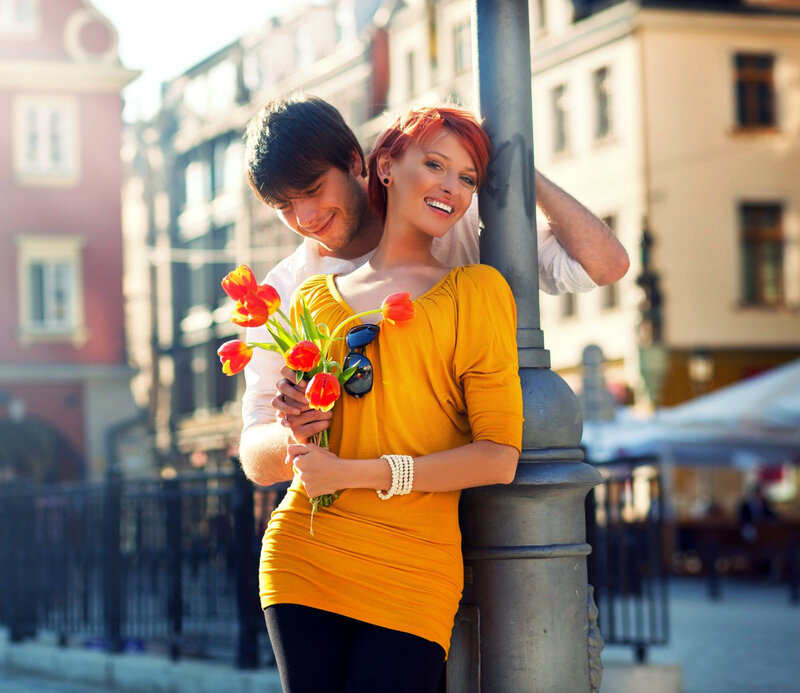 Couple with Tulips