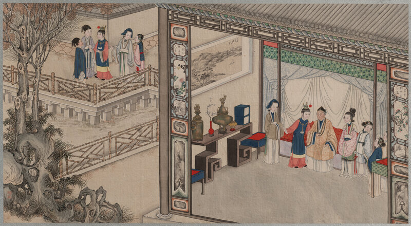 Court Scene in Pavilion