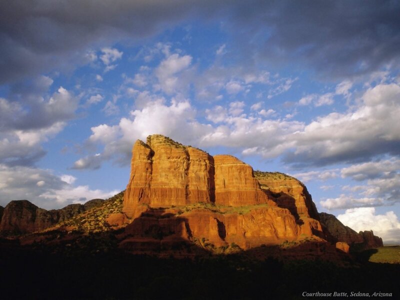 Courthouse Butte at sunset