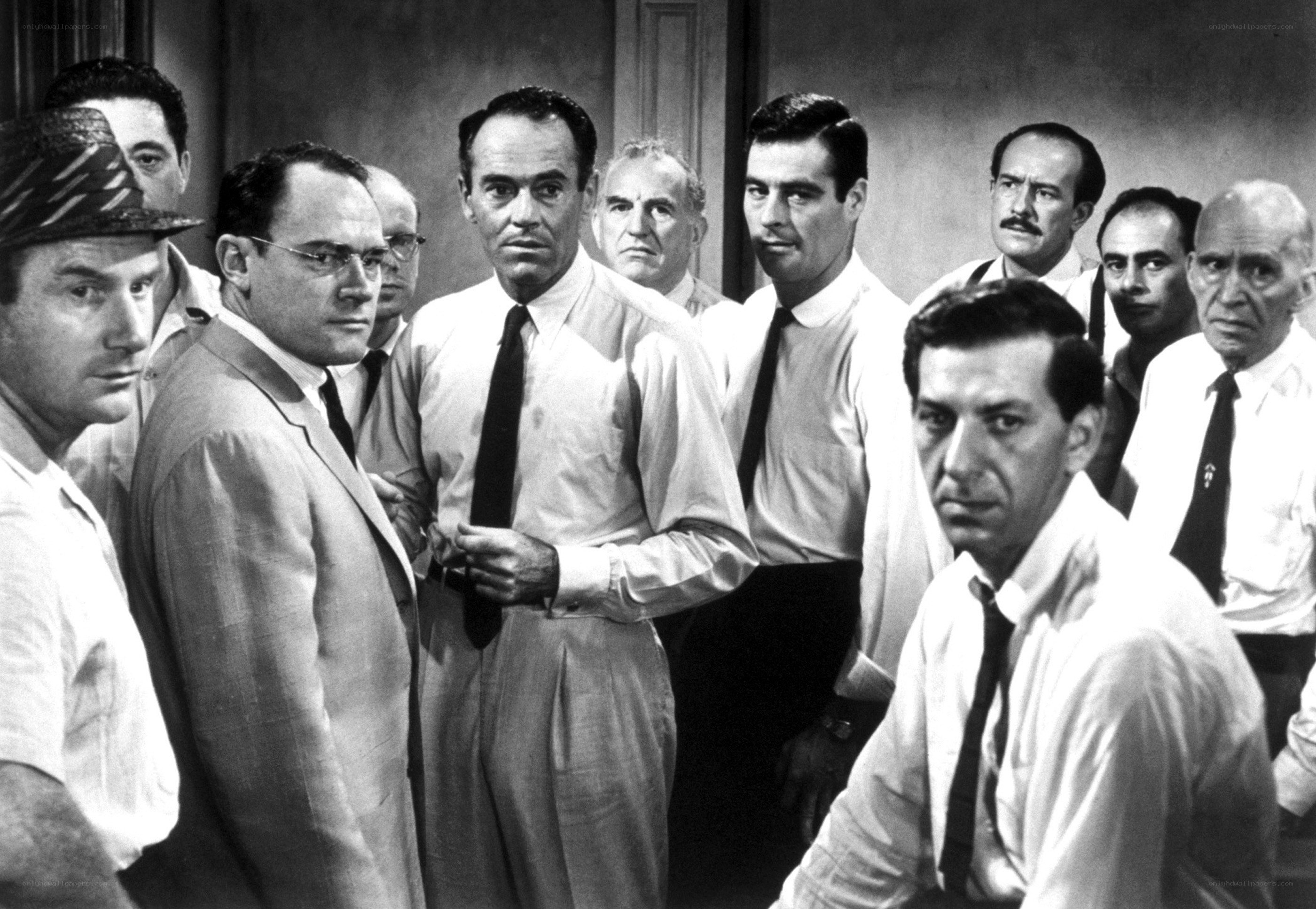 courtroom scene with men