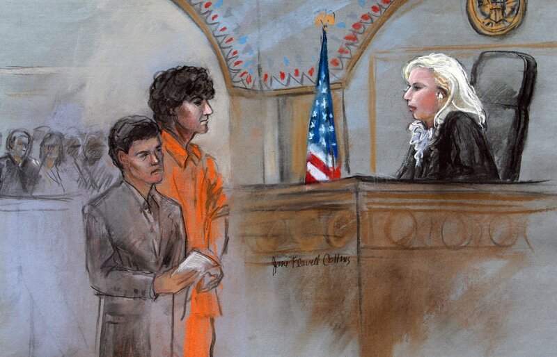 Courtroom sketch of trial