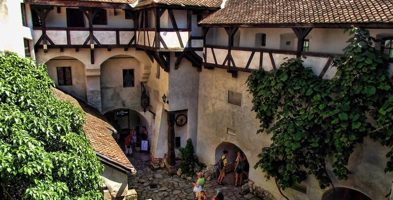 Courtyard of a historic castle
