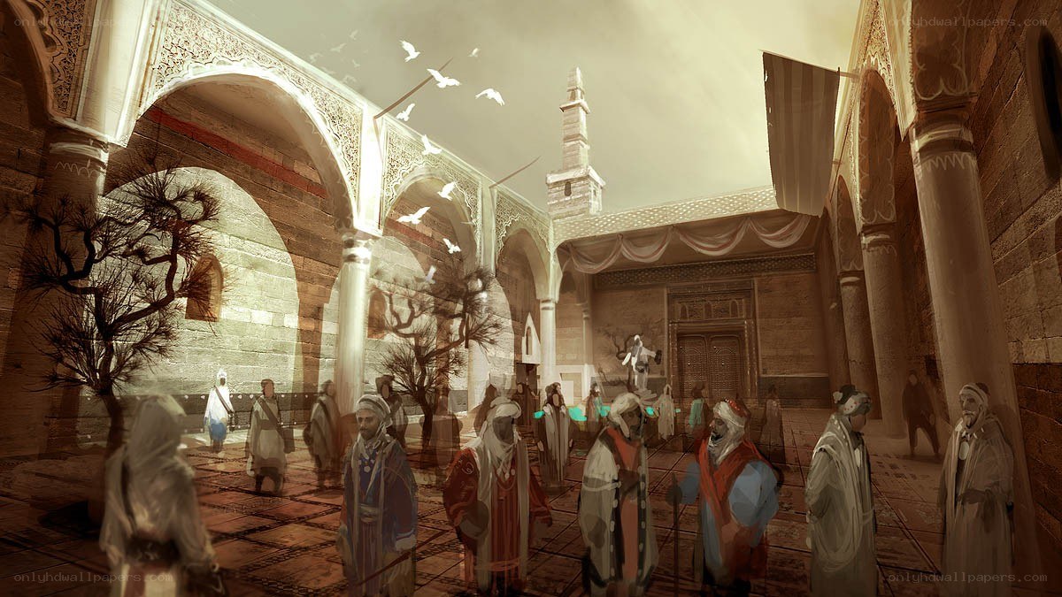 courtyard of a mosque