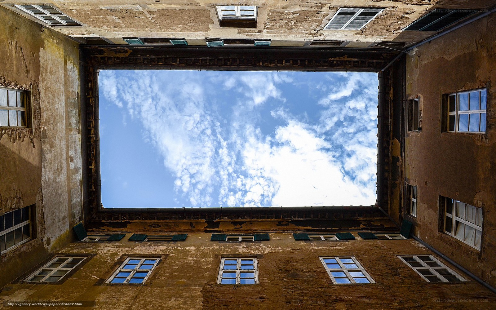 Courtyard view of old building