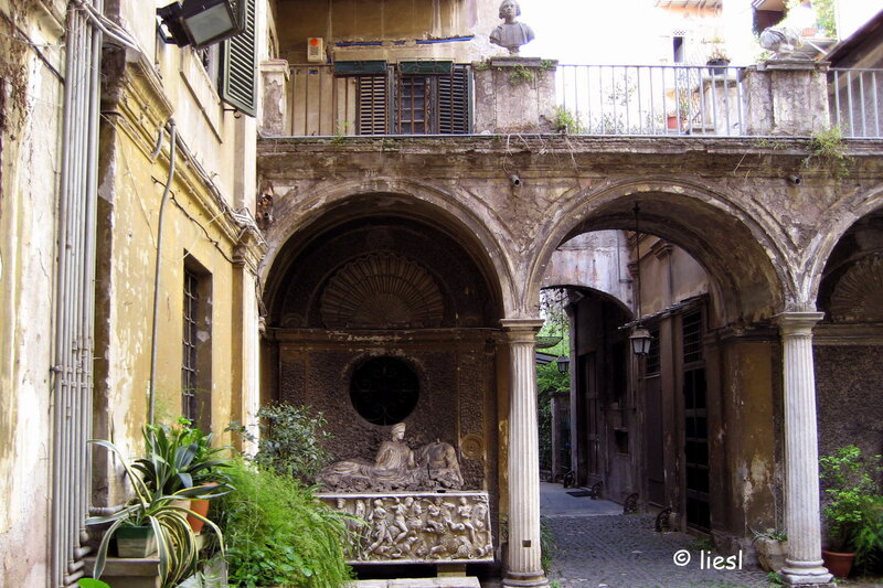 Courtyard with Arches — Brown, Serene