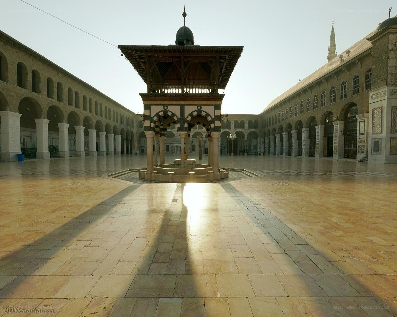 Courtyard with central fountain