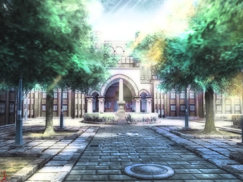 Courtyard with Monument