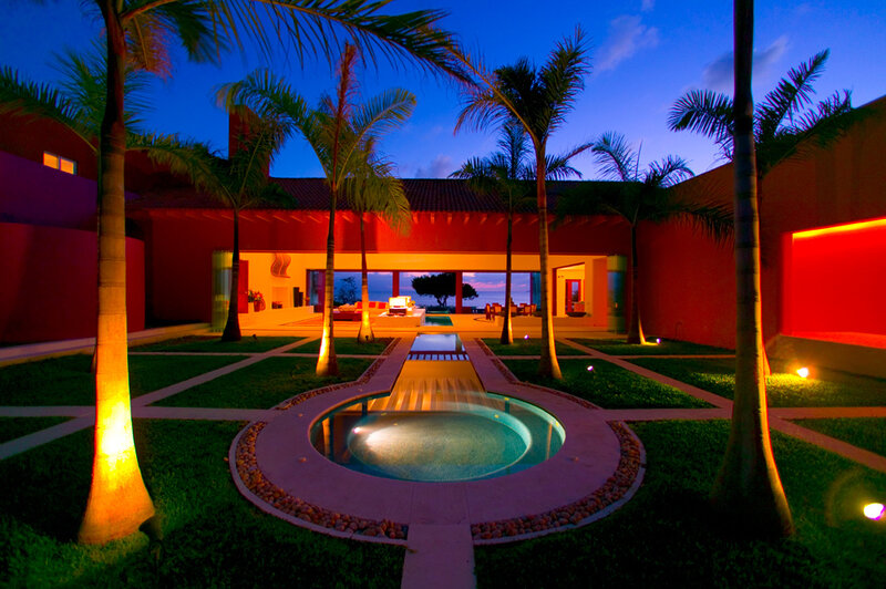 Courtyard with Pool and Palm Trees