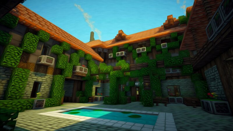 Courtyard with Pool — Green